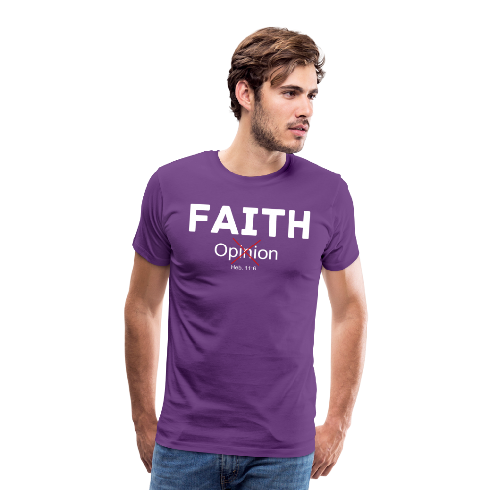 Faith Not Opinion Men's Premium T-Shirt - purple