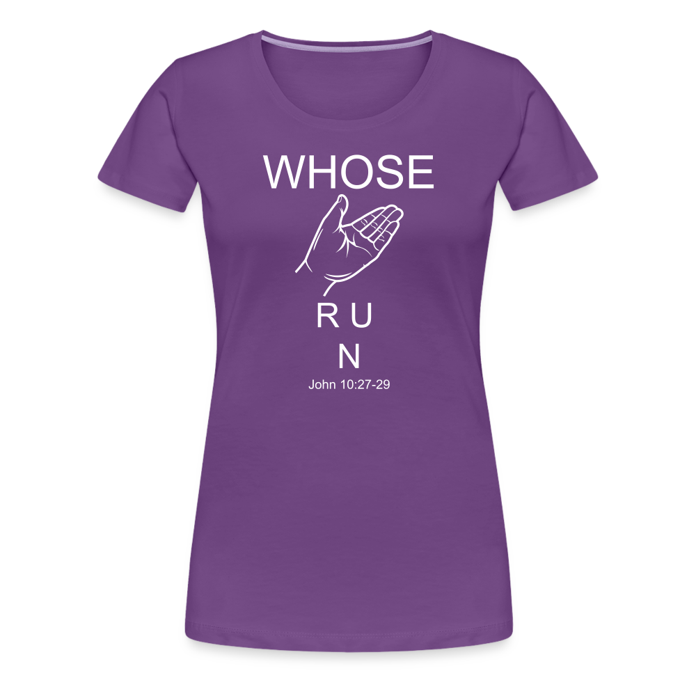 Whose Hand Women’s Premium T-Shirt - purple