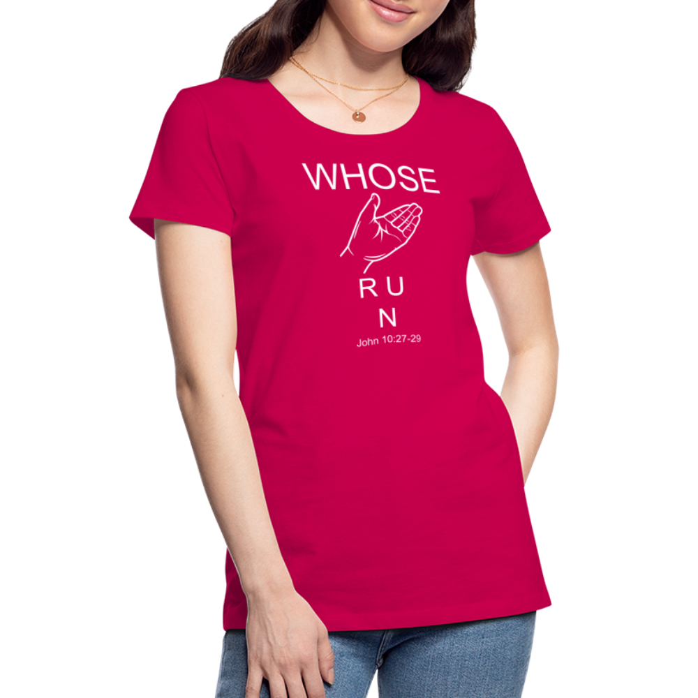 Whose Hand Women’s Premium T-Shirt - dark pink