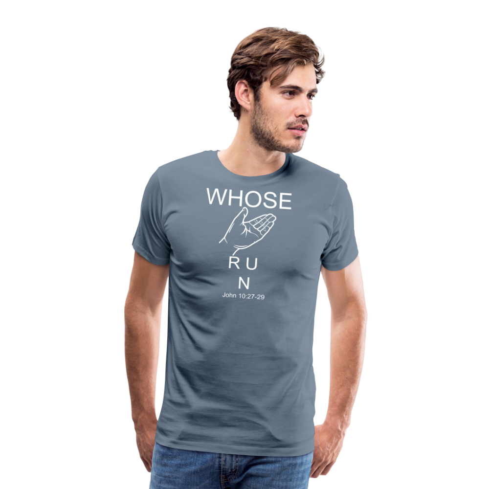 Whose Hand Men's Premium T-Shirt - steel blue