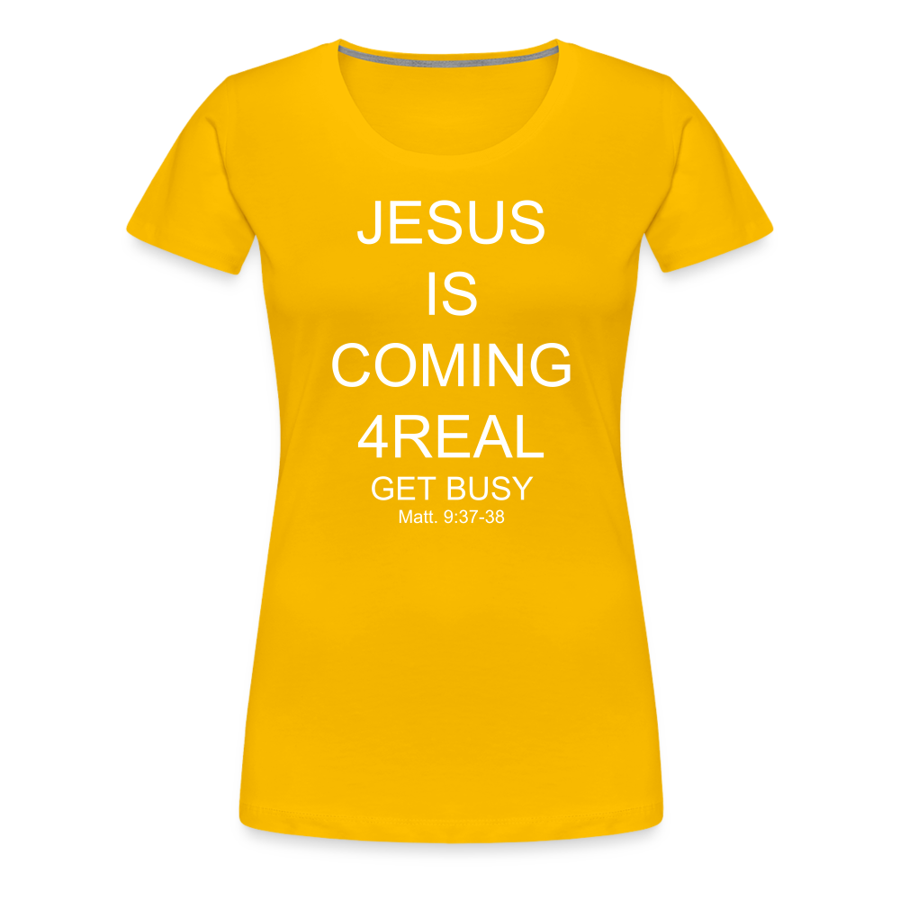 Get Busy Women’s Premium T-Shirt - sun yellow