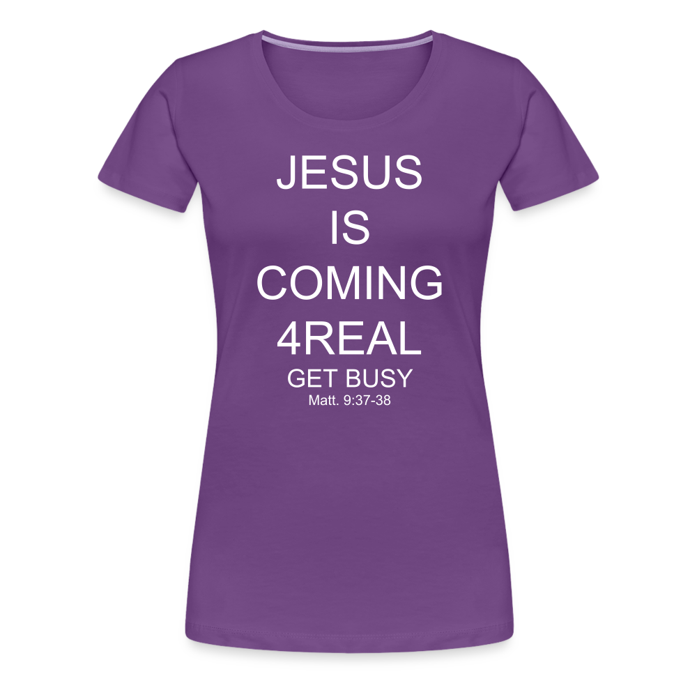 Get Busy Women’s Premium T-Shirt - purple