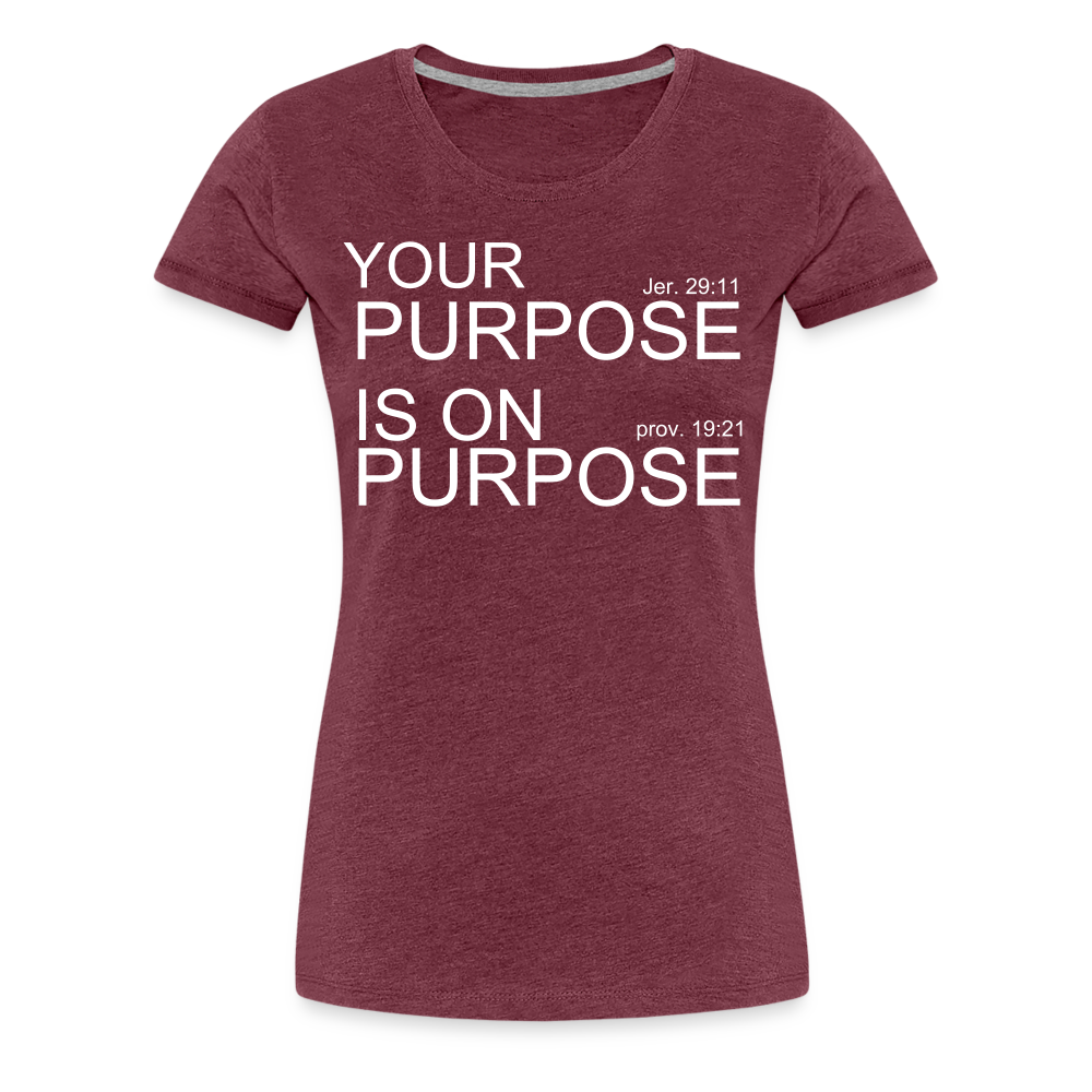 Purpose X2 Women’s Premium T-Shirt - heather burgundy