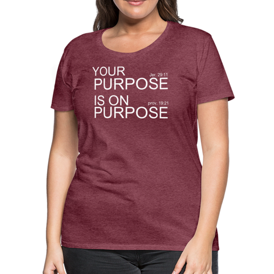 Purpose X2 Women’s Premium T-Shirt - heather burgundy
