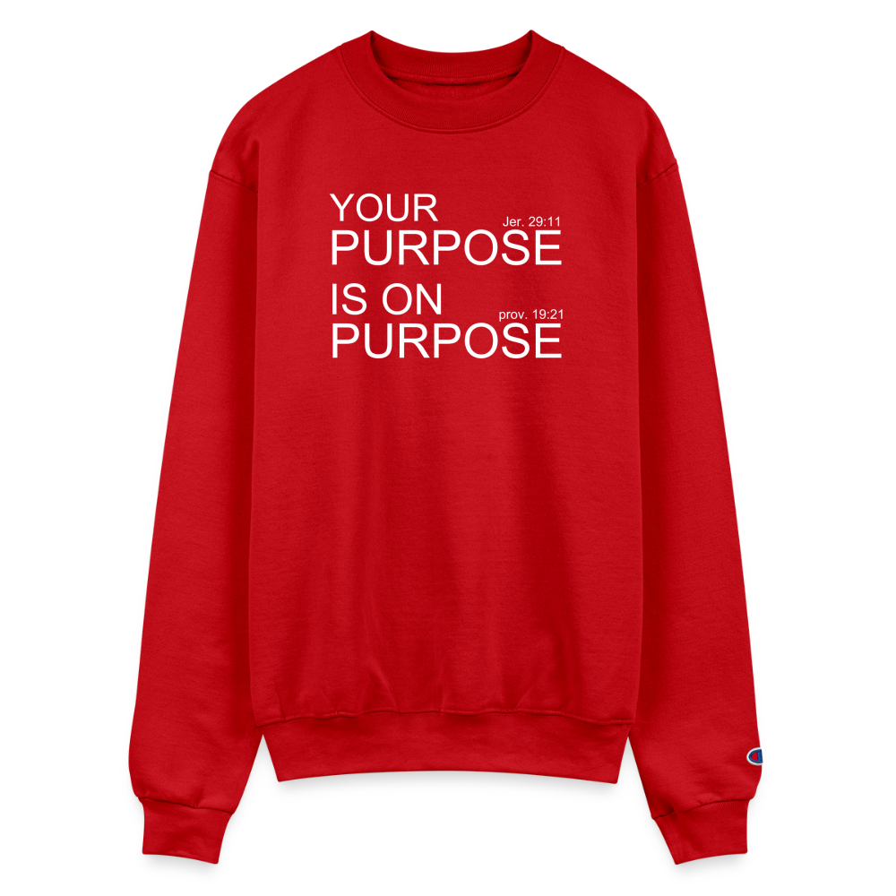 Purpose X2 Champion Unisex Powerblend Sweatshirt - Scarlet