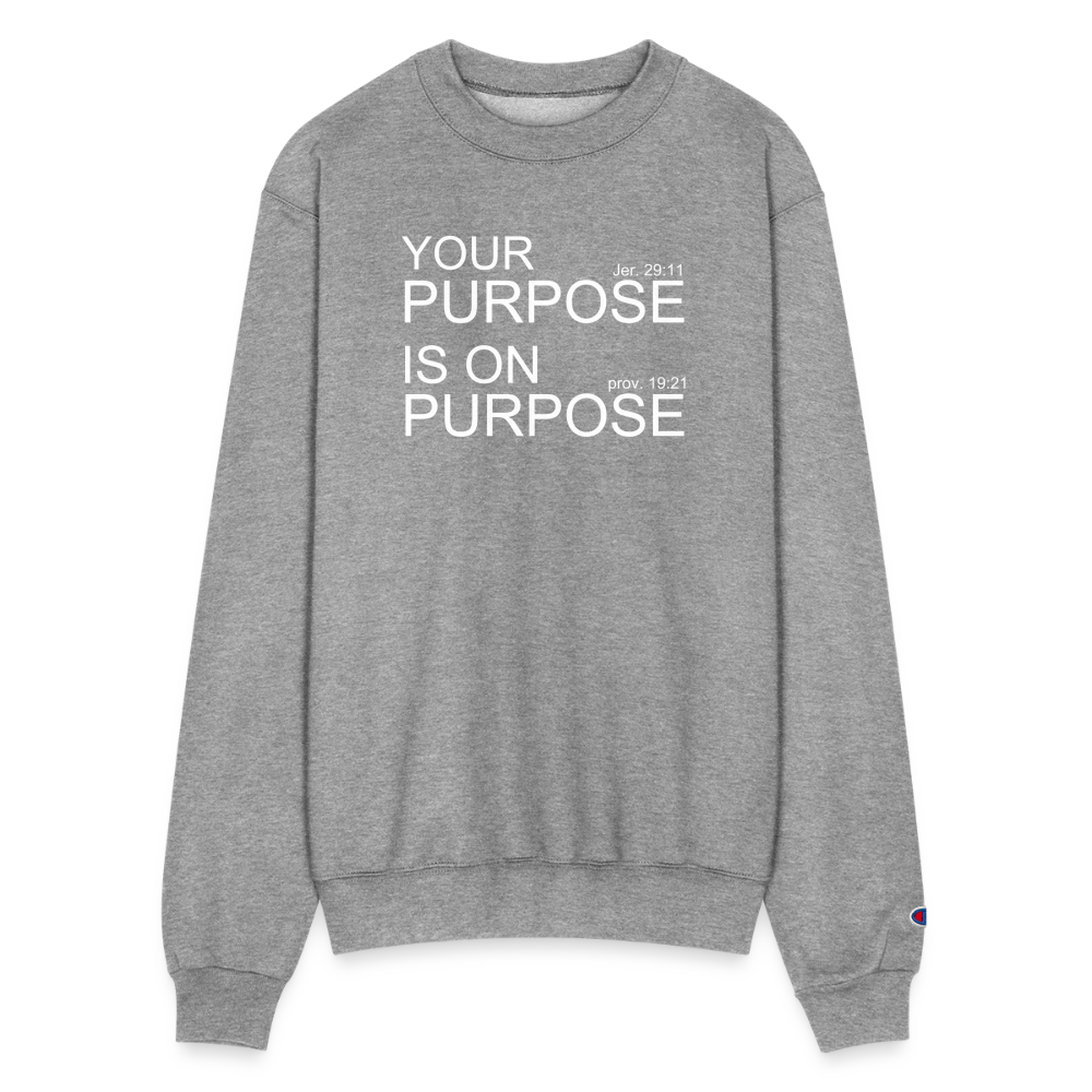 Purpose X2 Champion Unisex Powerblend Sweatshirt - heather gray