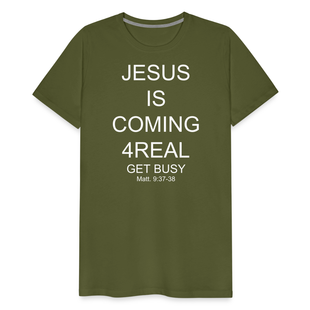 Get Busy Men's Premium T-Shirt - olive green