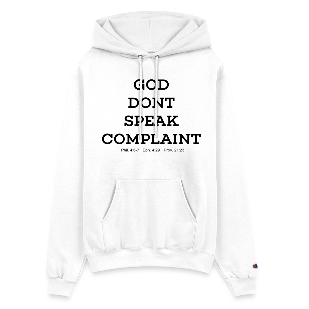 Don't Complain Champion Unisex Powerblend Hoodie - white
