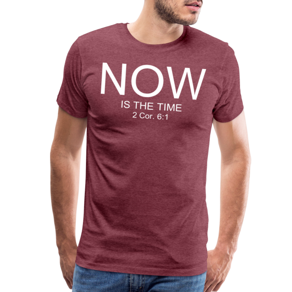 NOW Men's Premium T-Shirt - heather burgundy