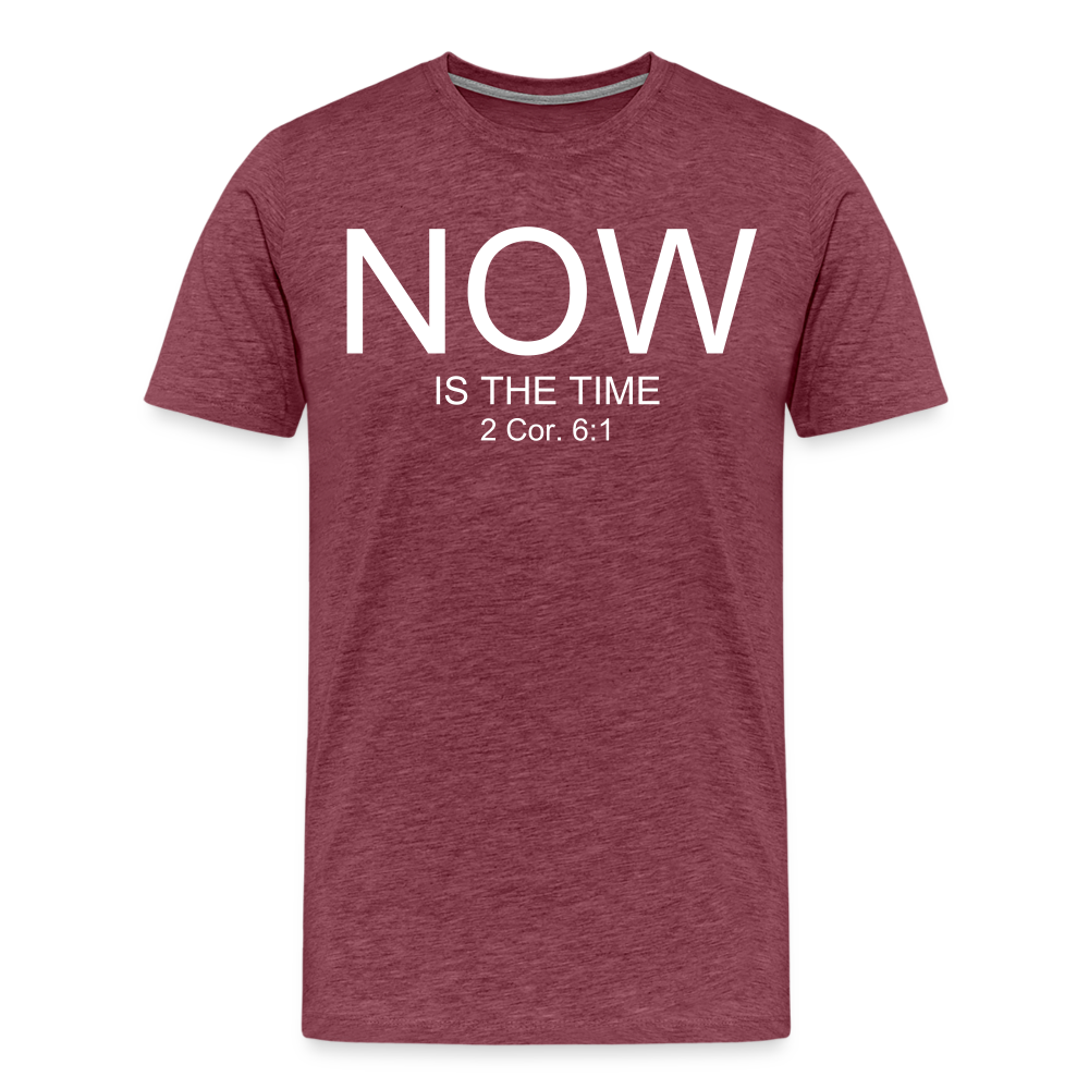 NOW Men's Premium T-Shirt - heather burgundy