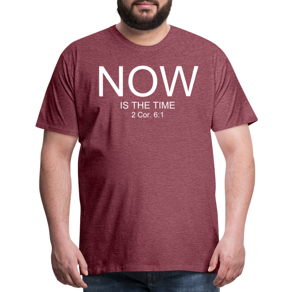 NOW Men's Premium T-Shirt - heather burgundy