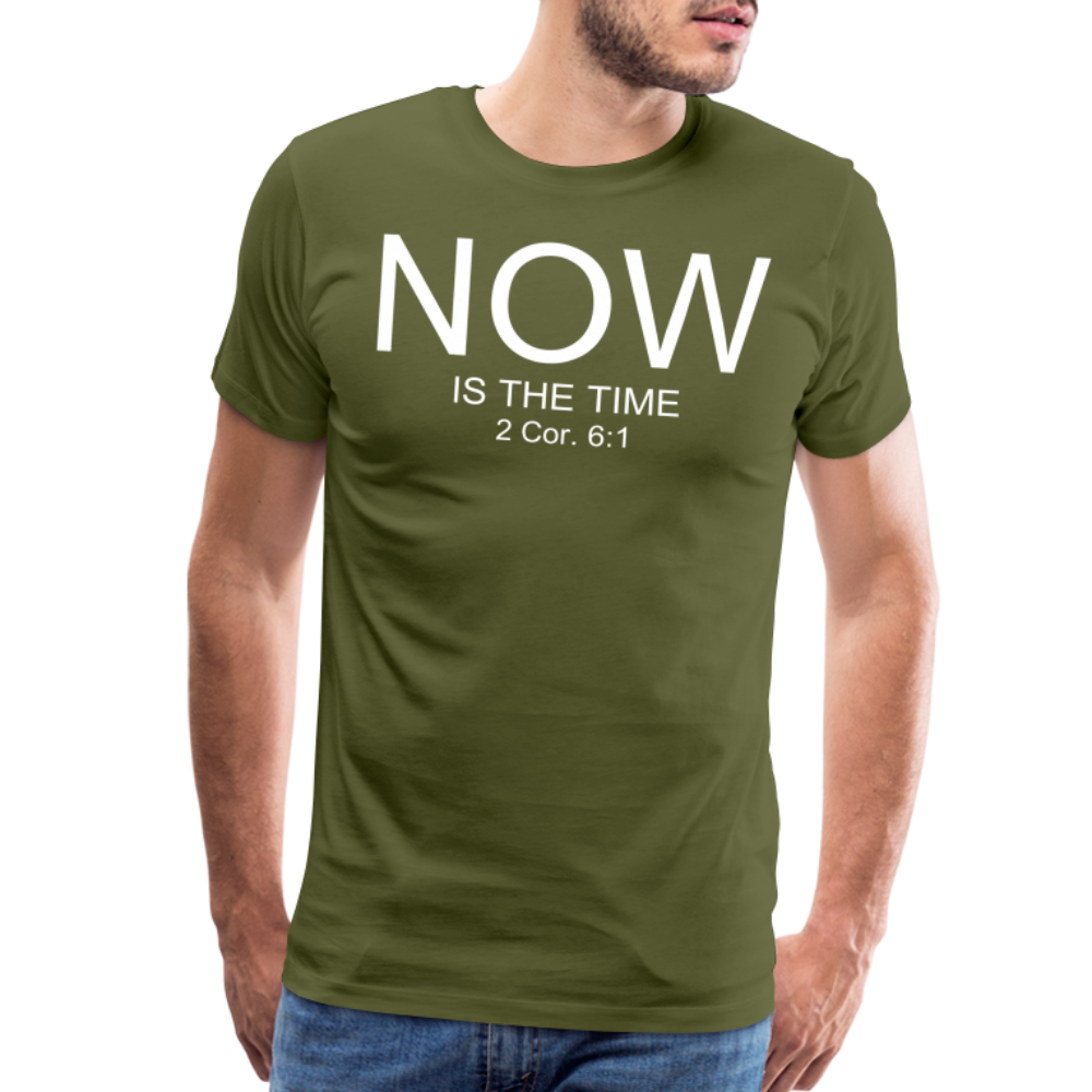NOW Men's Premium T-Shirt - olive green