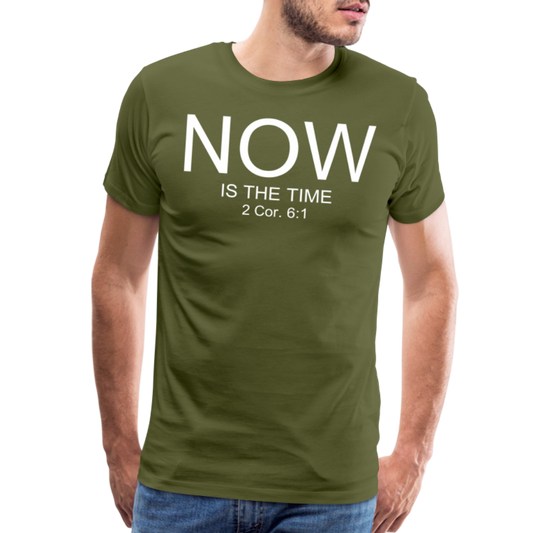 NOW Men's Premium T-Shirt - olive green