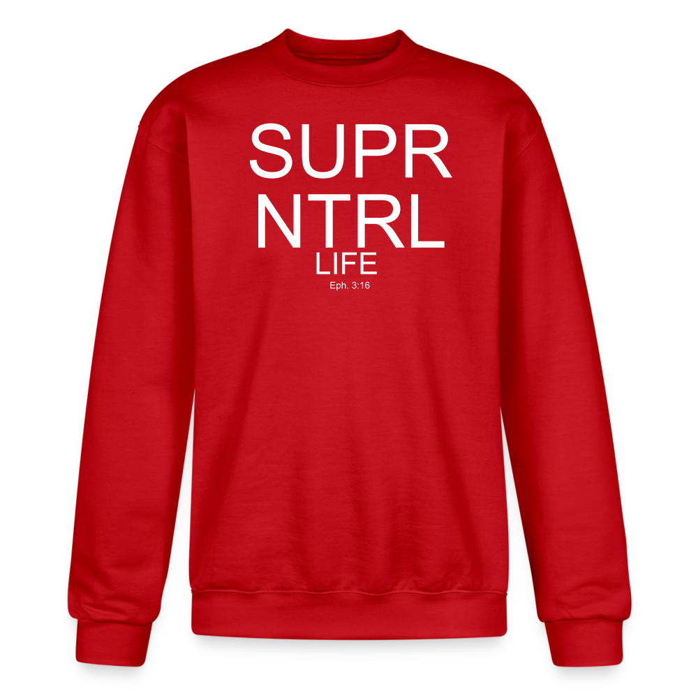 Super Natural LifeChampion Unisex Powerblend Sweatshirt - Scarlet