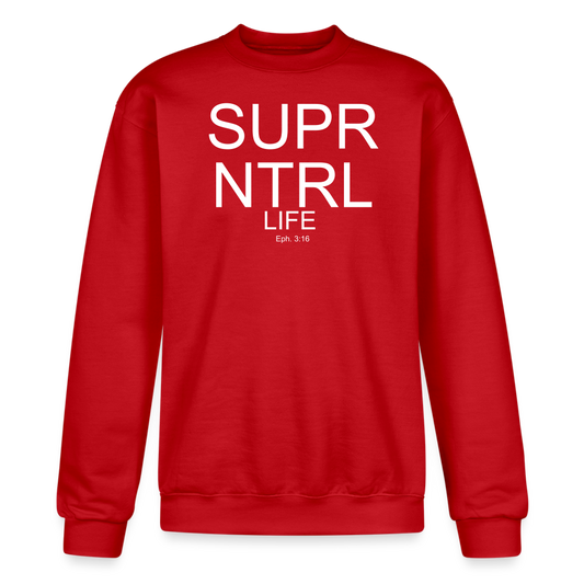Super Natural LifeChampion Unisex Powerblend Sweatshirt - Scarlet