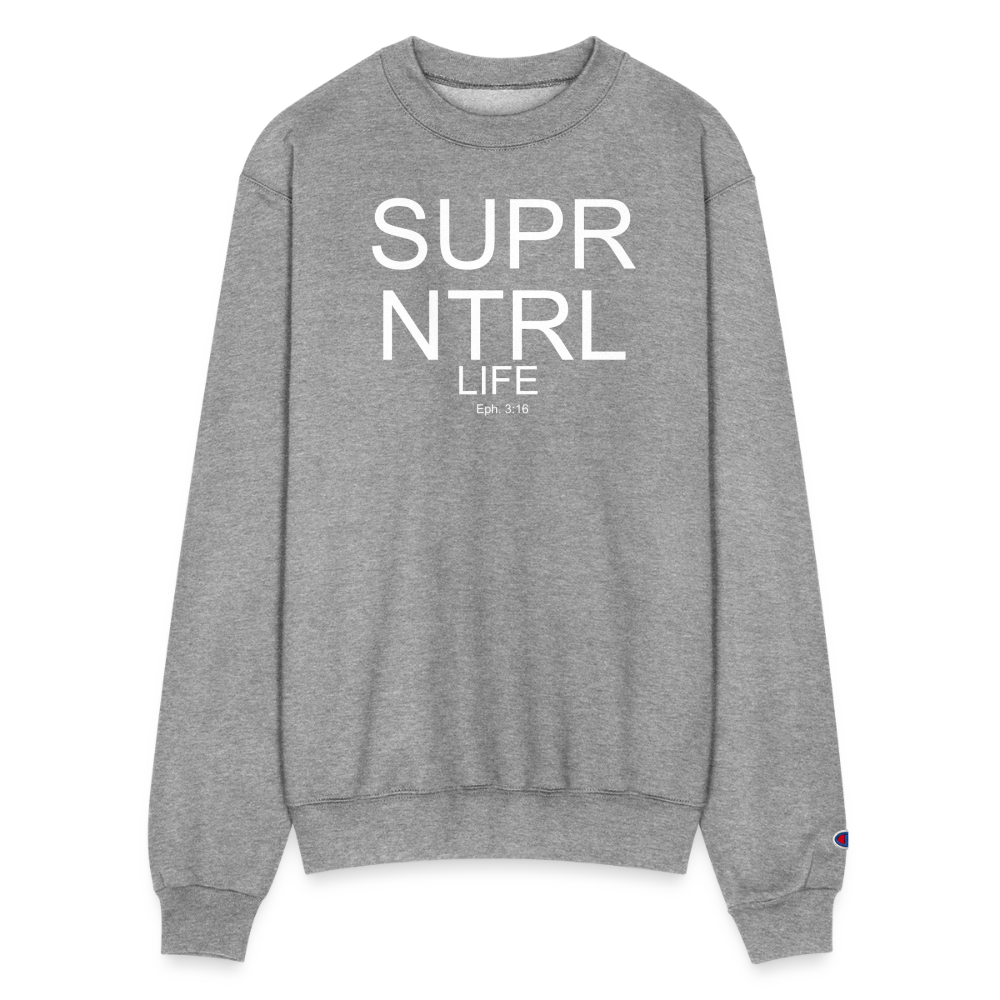 Super Natural LifeChampion Unisex Powerblend Sweatshirt - heather gray