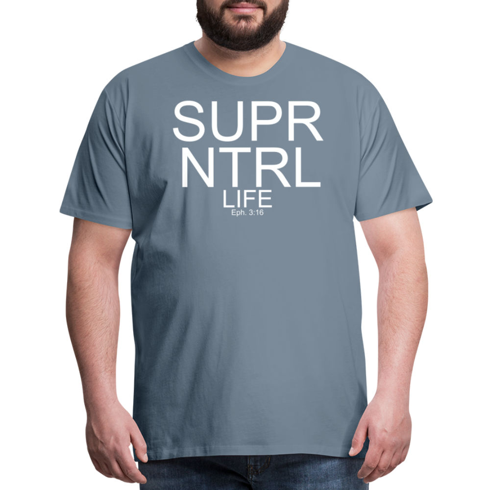 Super Natural Life Men's Premium T-Shirt - steel blue