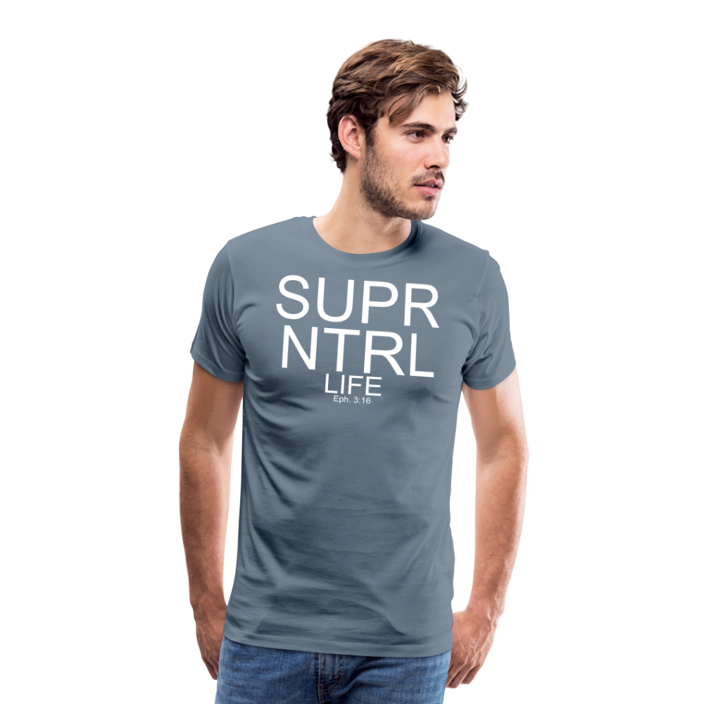 Super Natural Life Men's Premium T-Shirt - steel blue