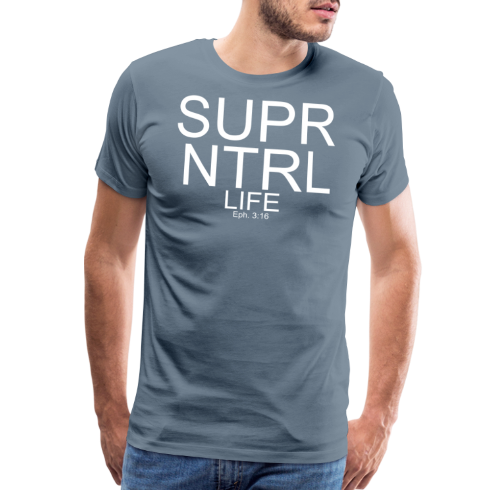 Super Natural Life Men's Premium T-Shirt - steel blue