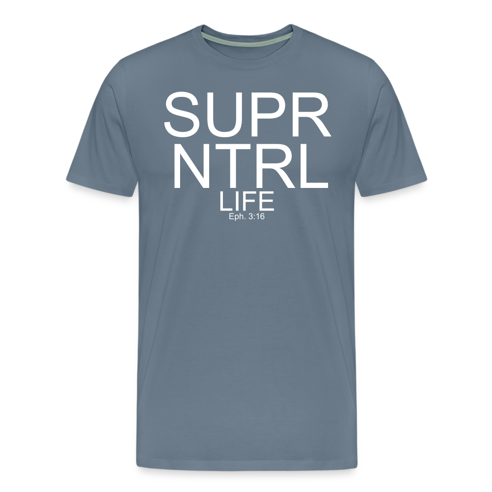 Super Natural Life Men's Premium T-Shirt - steel blue