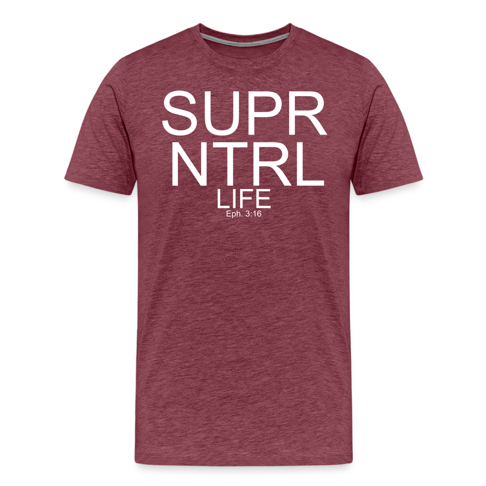 Super Natural Life Men's Premium T-Shirt - heather burgundy