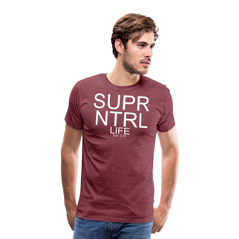 Super Natural Life Men's Premium T-Shirt - heather burgundy