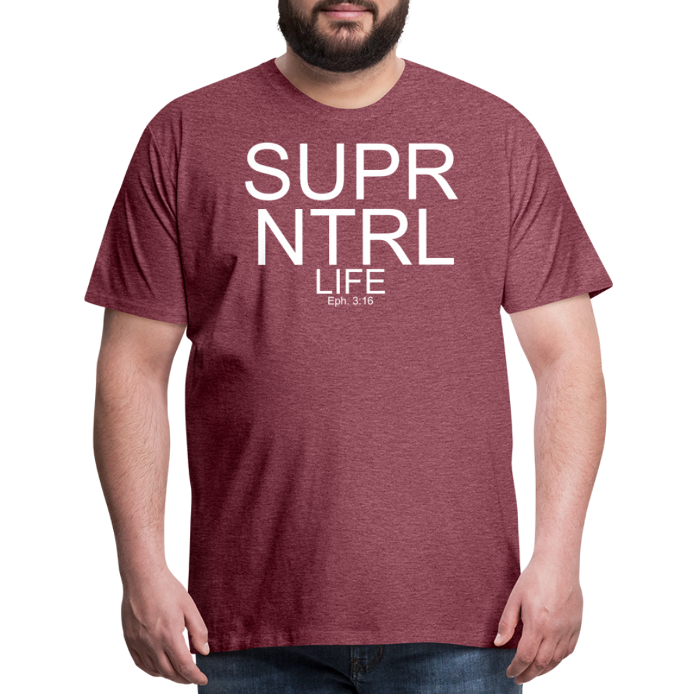 Super Natural Life Men's Premium T-Shirt - heather burgundy