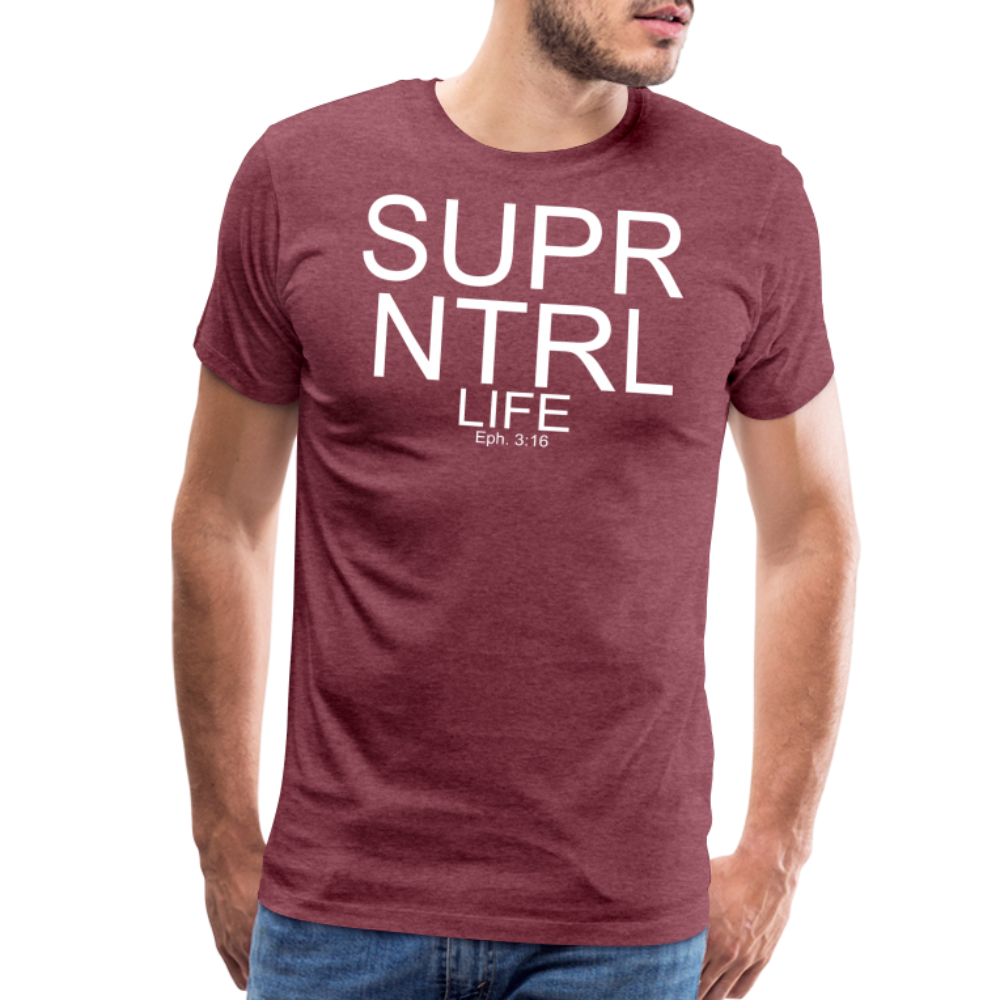 Super Natural Life Men's Premium T-Shirt - heather burgundy