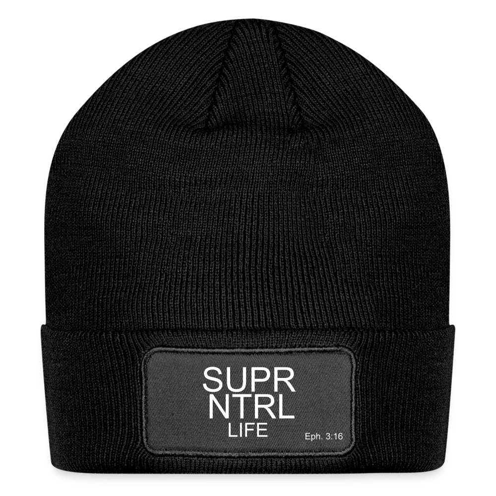 Super Natural Life Patch Beanie - black