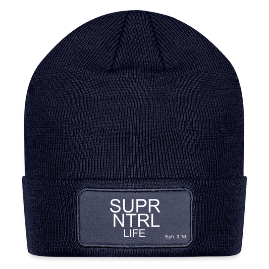 Super Natural Life Patch Beanie - navy
