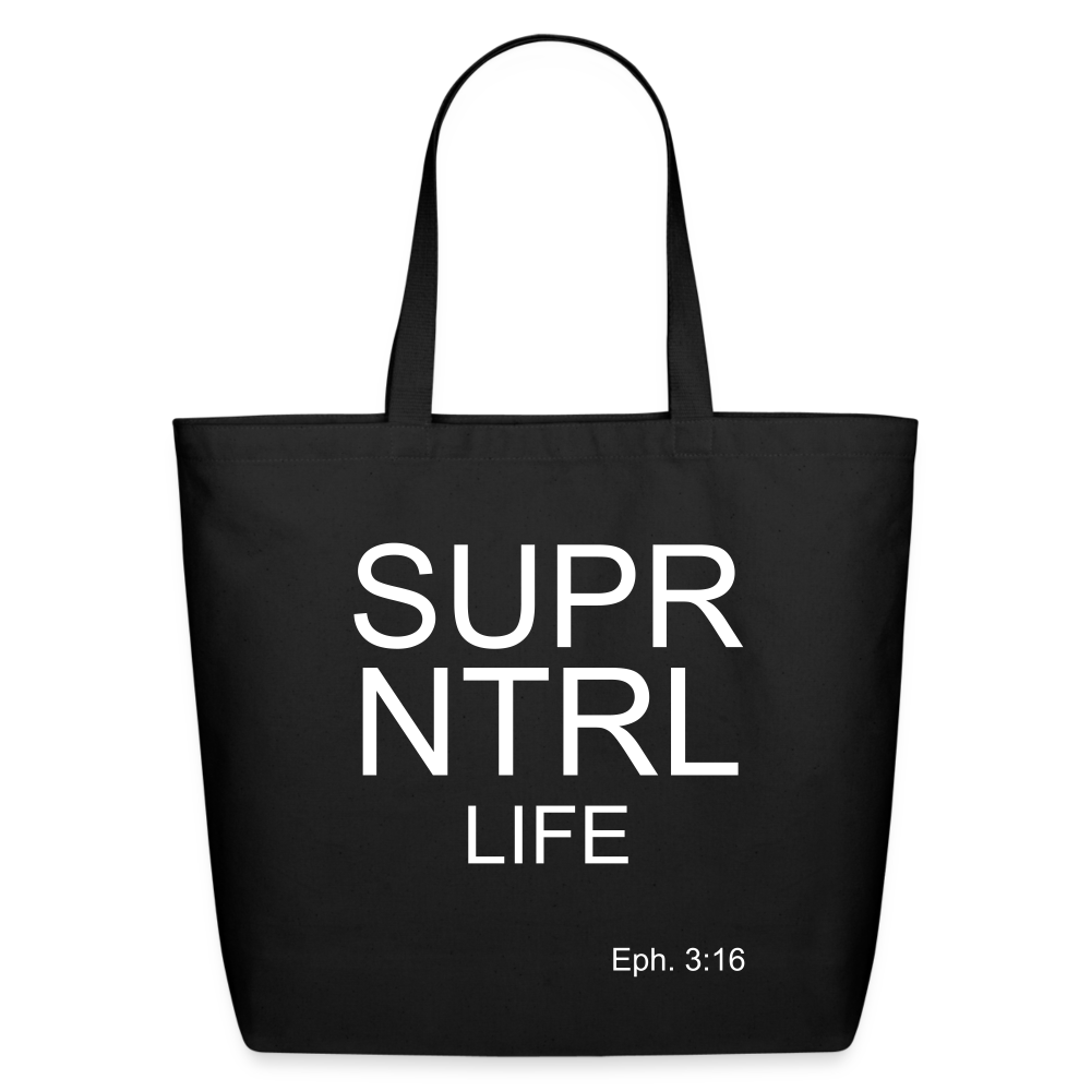 Super Natural Life Eco-Friendly Cotton Tote - black