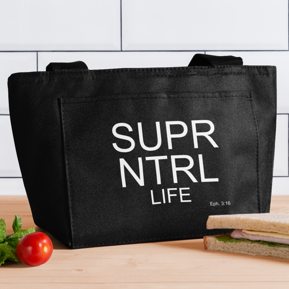 Super Natural Life Lunch Bag - black
