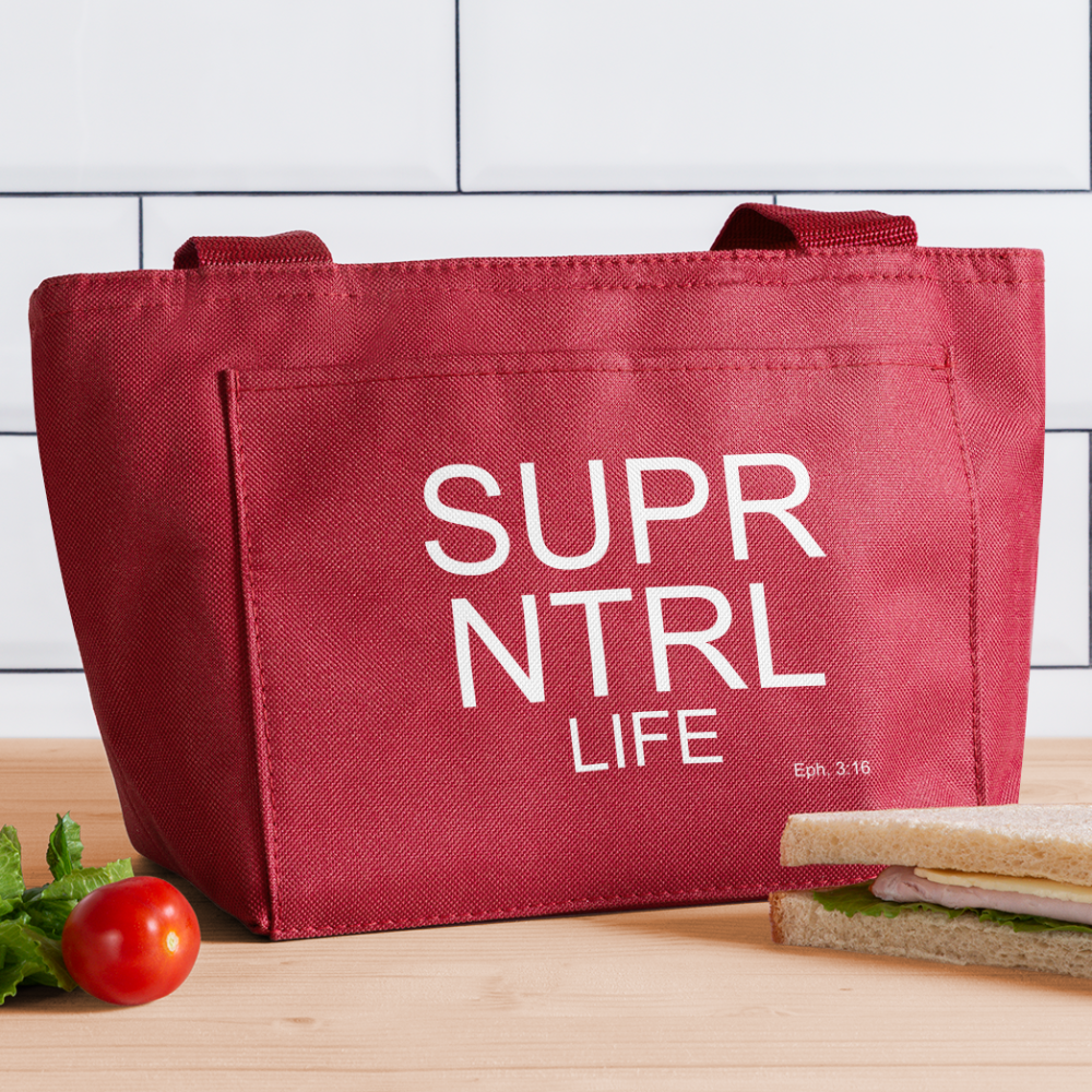 Super Natural Life Lunch Bag - red