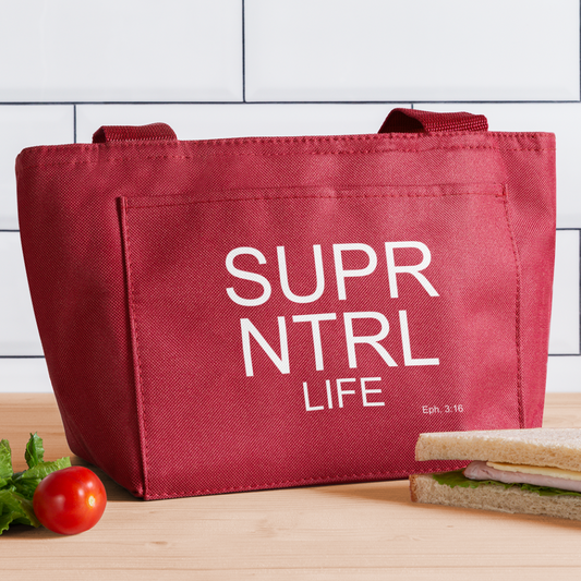 Super Natural Life Lunch Bag - red