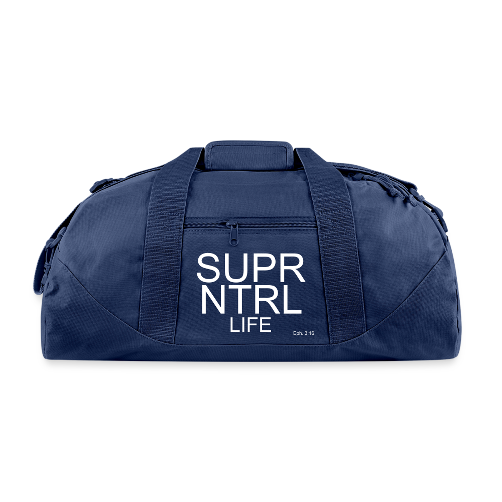 Super Natural Life Recycled Duffel Bag - navy