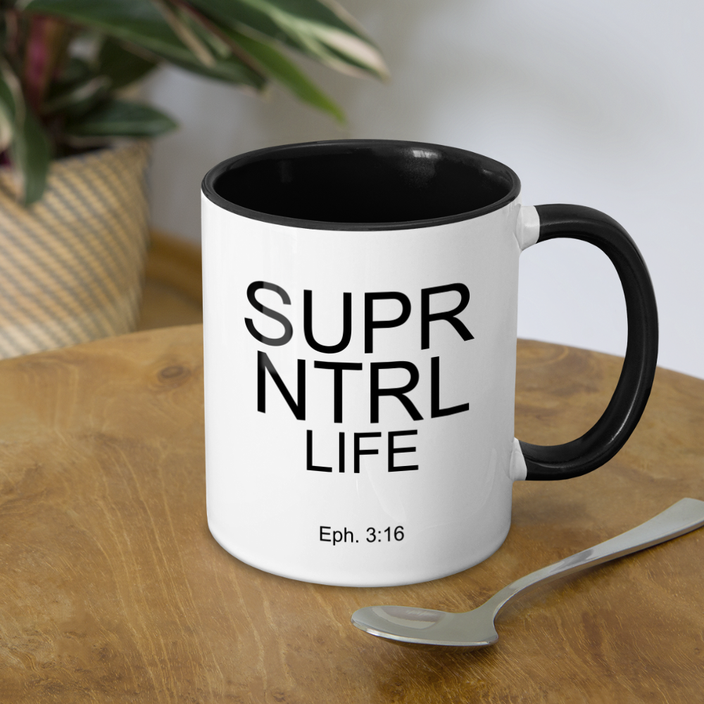 Super Natural Life Contrast Coffee Mug - white/black
