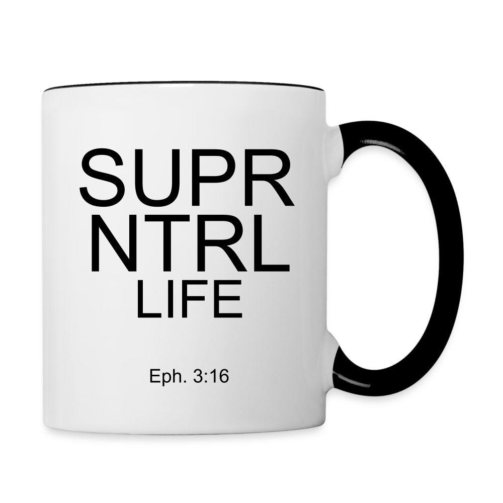 Super Natural Life Contrast Coffee Mug - white/black