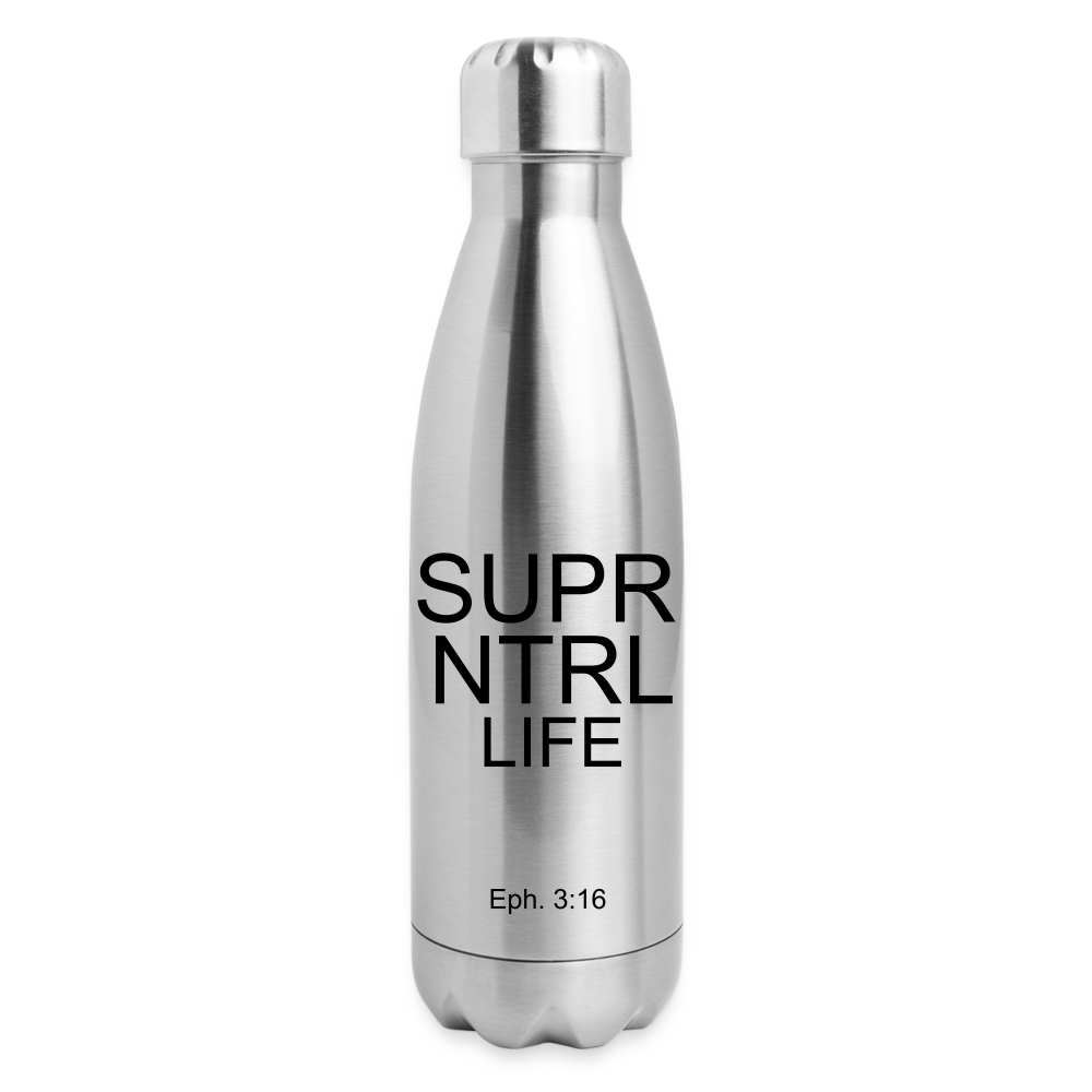 Super Natural Life Insulated Stainless Steel Water Bottle - silver