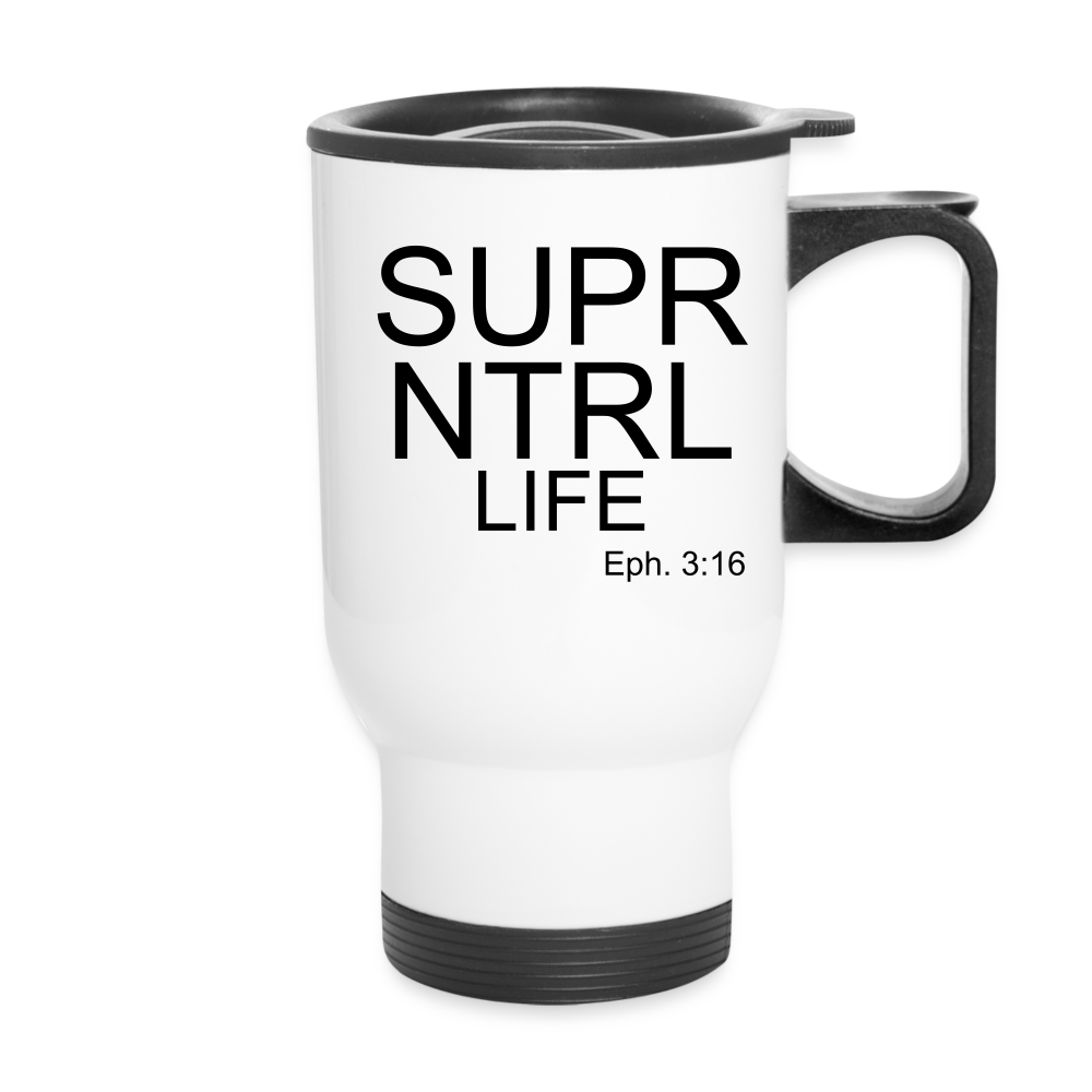 Super Natural LifeTravel Mug - white