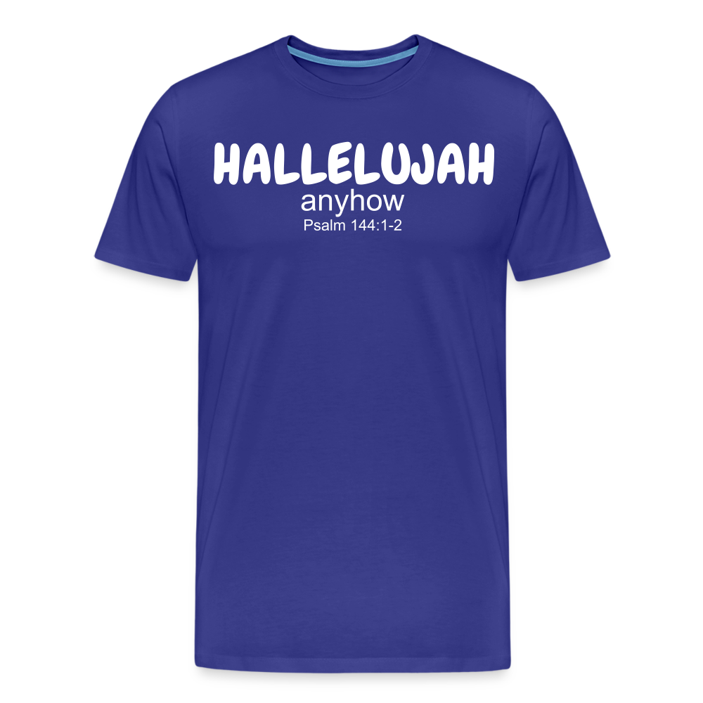 Hallelujah Anyhow Men's Premium T-Shirt - royal blue
