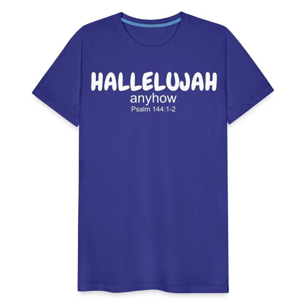 Hallelujah Anyhow Men's Premium T-Shirt - royal blue