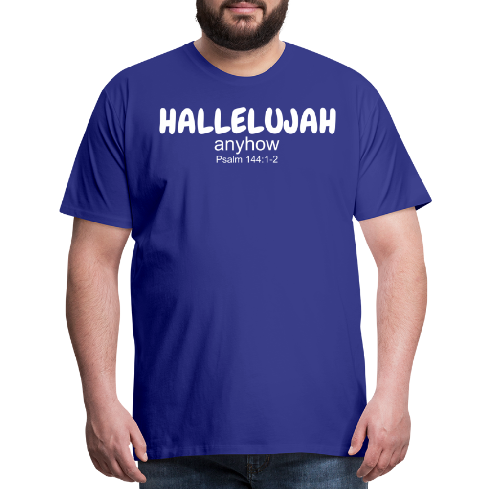 Hallelujah Anyhow Men's Premium T-Shirt - royal blue
