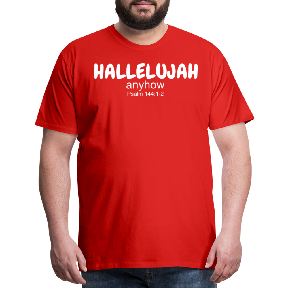 Hallelujah Anyhow Men's Premium T-Shirt - red