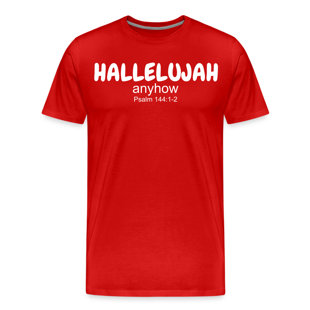 Hallelujah Anyhow Men's Premium T-Shirt - red