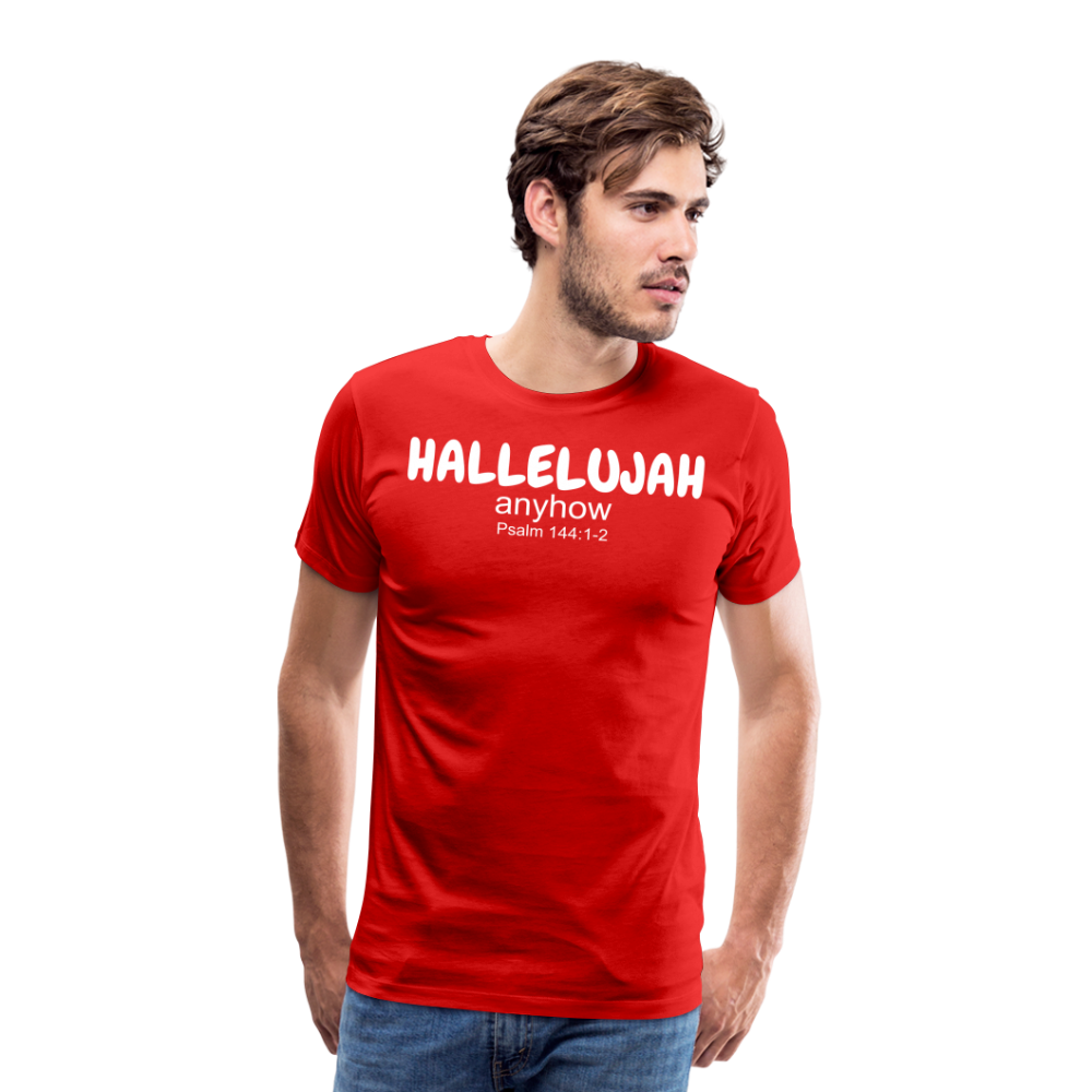 Hallelujah Anyhow Men's Premium T-Shirt - red