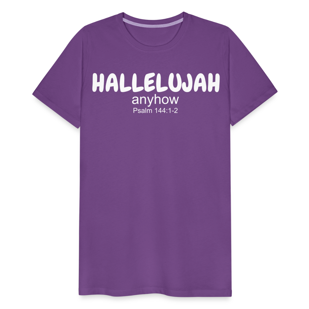 Hallelujah Anyhow Men's Premium T-Shirt - purple