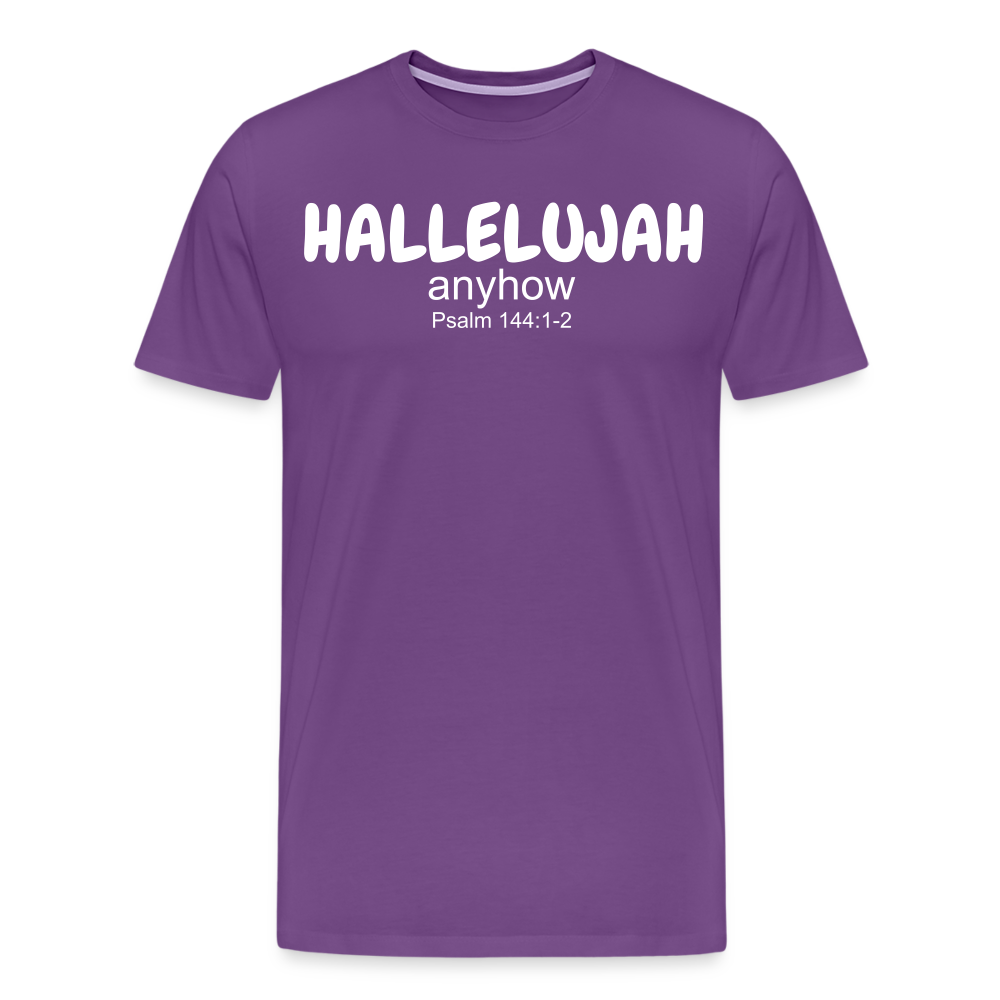 Hallelujah Anyhow Men's Premium T-Shirt - purple