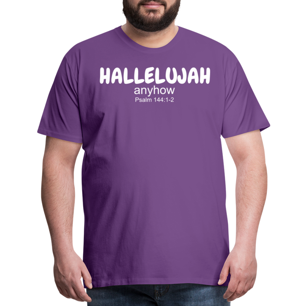 Hallelujah Anyhow Men's Premium T-Shirt - purple