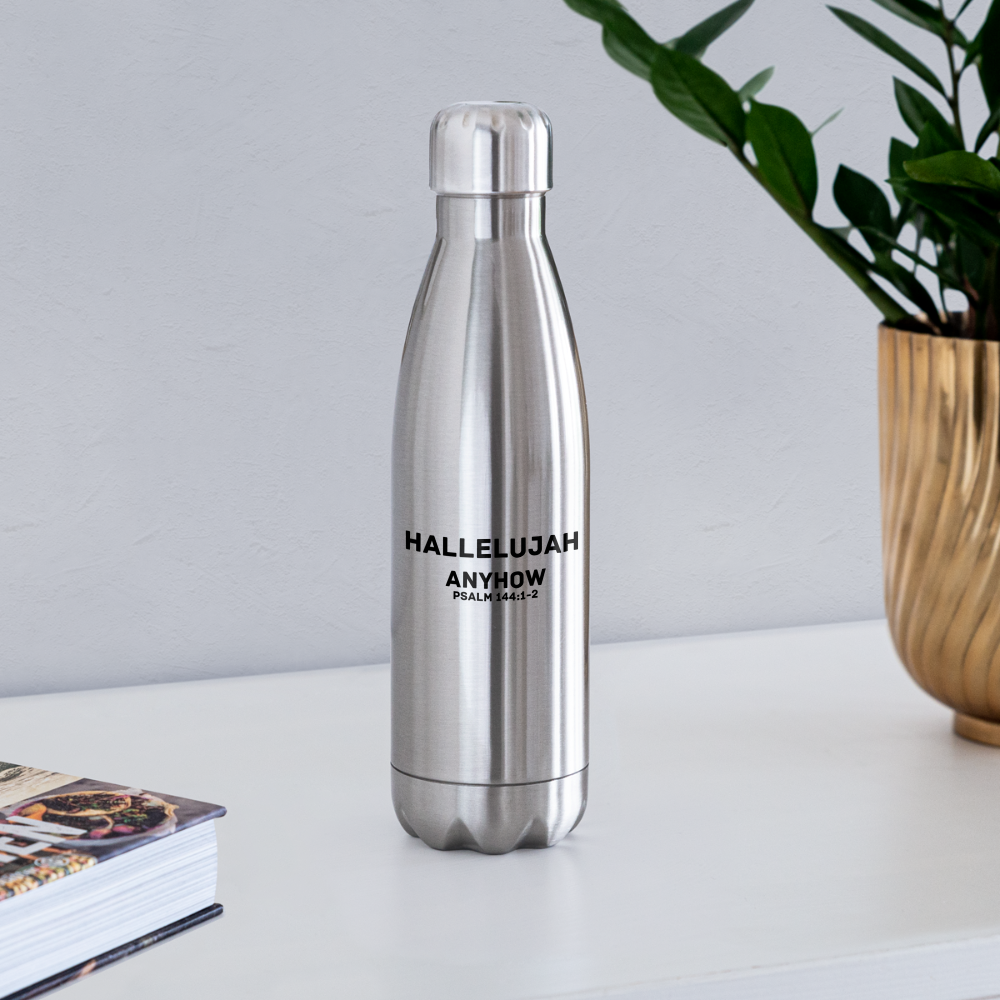 Hallelujah Anyhow Insulated Stainless Steel Water Bottle - silver