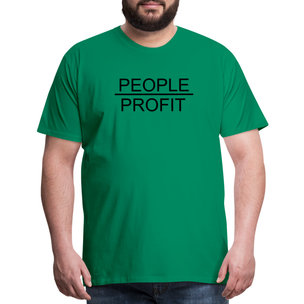 People Over Profit Men's Premium T-Shirt - kelly green